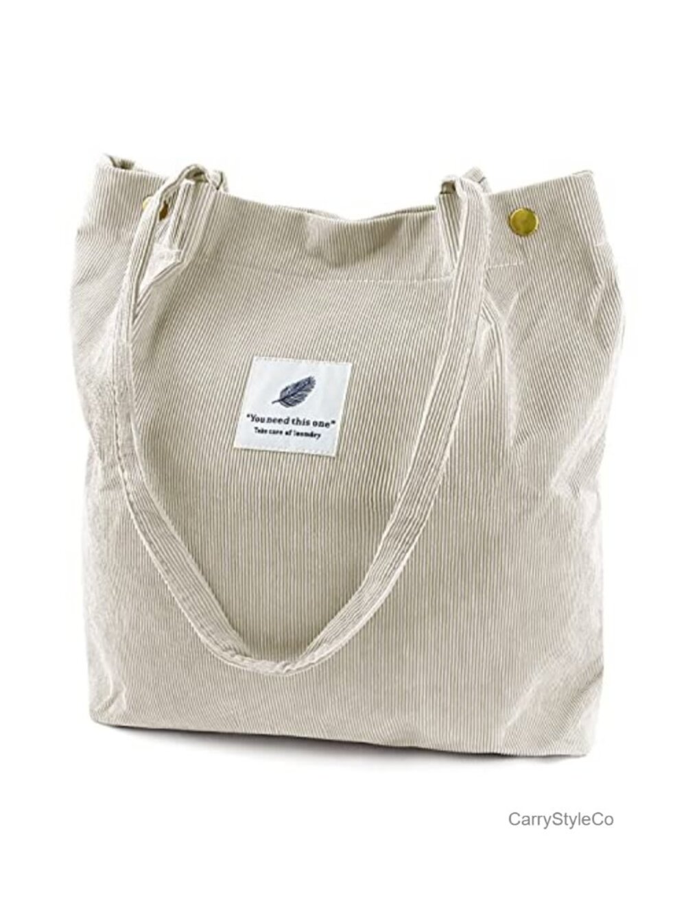 Ayieyill Corduroy Tote Bag for Women Canvas Shoulder Cord Purse with Inner